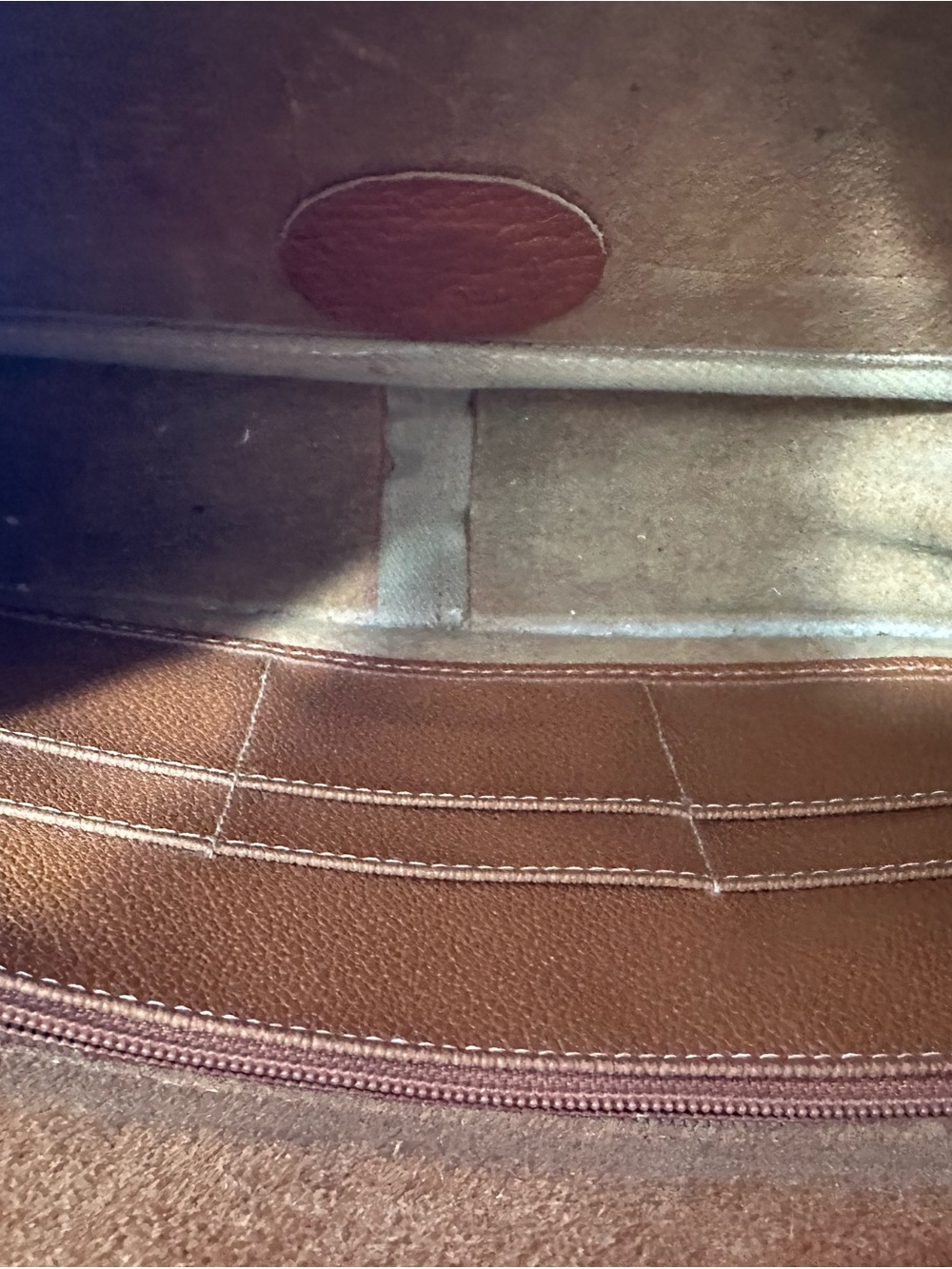 Dooney & Bourke Chestnut Brown Leather Shoulder Satchel Top Handle - Picture 4 of 14